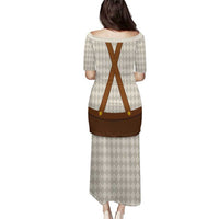 Traditional German Costume - Lederhosen and Soft Pretzel Puletasi Old Vintage Bavarian Pattern