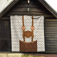 Traditional German Costume - Lederhosen and Soft Pretzel Quilt Old Vintage Bavarian Pattern