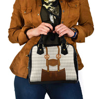 Traditional German Costume - Lederhosen and Soft Pretzel Shoulder Handbag Old Vintage Bavarian Pattern