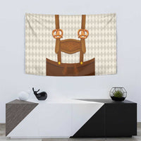 Traditional German Costume - Lederhosen and Soft Pretzel Tapestry Old Vintage Bavarian Pattern