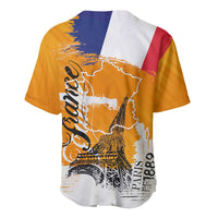 Bastille Day Baseball Jersey France Typography Art Grunge Style