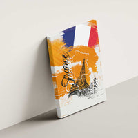 Bastille Day Canvas Wall Art France Typography Art Grunge Style