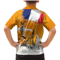 Bastille Day Family Matching Mermaid Dress and Hawaiian Shirt France Typography Art Grunge Style