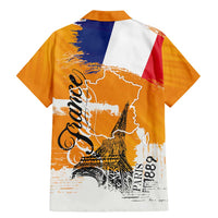 Bastille Day Family Matching Mermaid Dress and Hawaiian Shirt France Typography Art Grunge Style