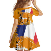 Bastille Day Family Matching Summer Maxi Dress and Hawaiian Shirt France Typography Art Grunge Style