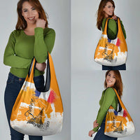 Bastille Day Grocery Bag France Typography Art Grunge Style