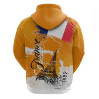 Bastille Day Hoodie France Typography Art Grunge Style
