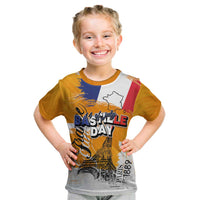 Bastille Day Kid T Shirt France Typography Art Grunge Style