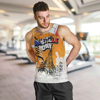Bastille Day Men Tank Top France Typography Art Grunge Style