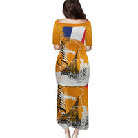 Bastille Day Puletasi France Typography Art Grunge Style