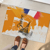 Bastille Day Rubber Doormat France Typography Art Grunge Style