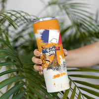 Bastille Day Skinny Tumbler France Typography Art Grunge Style