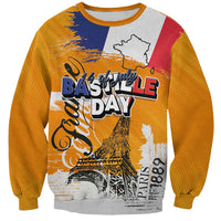 Bastille Day Sweatshirt France Typography Art Grunge Style