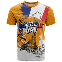 Bastille Day T Shirt France Typography Art Grunge Style