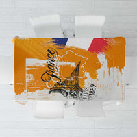 Bastille Day Tablecloth France Typography Art Grunge Style