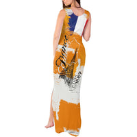 Bastille Day Tank Maxi Dress France Typography Art Grunge Style