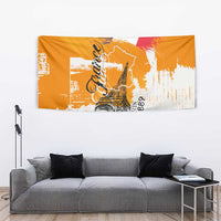 Bastille Day Tapestry France Typography Art Grunge Style