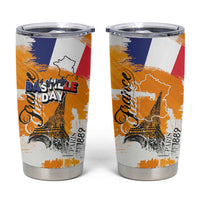 Bastille Day Tumbler Cup France Typography Art Grunge Style