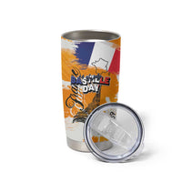 Bastille Day Tumbler Cup France Typography Art Grunge Style