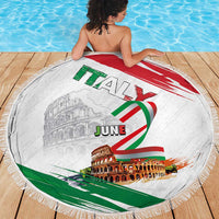 Italian National Day Beach Blanket Festa della Repubblica-The Colosseum Grunge Style