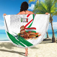 Italian National Day Beach Blanket Festa della Repubblica-The Colosseum Grunge Style