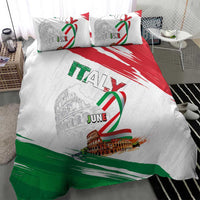 Italian National Day Bedding Set Festa della Repubblica-The Colosseum Grunge Style