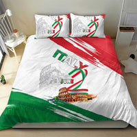 Italian National Day Bedding Set Festa della Repubblica-The Colosseum Grunge Style