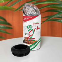 Italian National Day 4 in 1 Can Cooler Tumbler Festa della Repubblica-The Colosseum Grunge Style