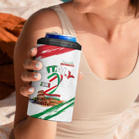 Italian National Day 4 in 1 Can Cooler Tumbler Festa della Repubblica-The Colosseum Grunge Style