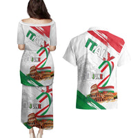 Italian National Day Couples Matching Puletasi and Hawaiian Shirt Festa della Repubblica-The Colosseum Grunge Style