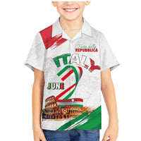 Italian National Day Family Matching Mermaid Dress and Hawaiian Shirt Festa della Repubblica-The Colosseum Grunge Style