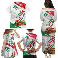 Italian National Day Family Matching Puletasi and Hawaiian Shirt Festa della Repubblica-The Colosseum Grunge Style