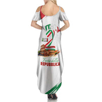 Italian National Day Family Matching Summer Maxi Dress and Hawaiian Shirt Festa della Repubblica-The Colosseum Grunge Style