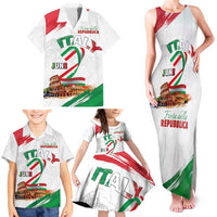Italian National Day Family Matching Tank Maxi Dress and Hawaiian Shirt Festa della Repubblica-The Colosseum Grunge Style