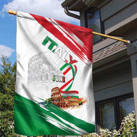 Italian National Day Garden Flag Festa della Repubblica-The Colosseum Grunge Style