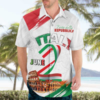 Italian National Day Hawaiian Shirt Festa della Repubblica-The Colosseum Grunge Style