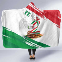 Italian National Day Hooded Blanket Festa della Repubblica-The Colosseum Grunge Style