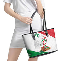 Italian National Day Leather Tote Bag Festa della Repubblica-The Colosseum Grunge Style