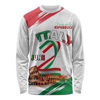Italian National Day Long Sleeve Shirt Festa della Repubblica-The Colosseum Grunge Style