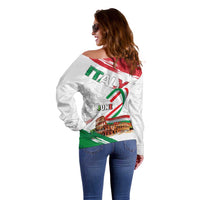 Italian National Day Off Shoulder Sweater Festa della Repubblica-The Colosseum Grunge Style