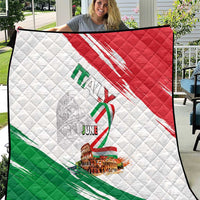 Italian National Day Quilt Festa della Repubblica-The Colosseum Grunge Style