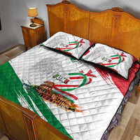 Italian National Day Quilt Bed Set Festa della Repubblica-The Colosseum Grunge Style