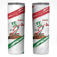 Italian National Day Skinny Tumbler Festa della Repubblica-The Colosseum Grunge Style