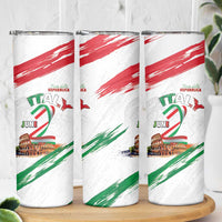 Italian National Day Skinny Tumbler Festa della Repubblica-The Colosseum Grunge Style