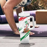 Italian National Day Tumbler With Handle Festa della Repubblica-The Colosseum Grunge Style