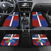 Haiti and Dominican Republic Car Mats Hispaniola with Emblems and Flag Style