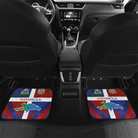 Haiti and Dominican Republic Car Mats Hispaniola with Emblems and Flag Style