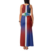 Haiti and Dominican Republic Family Matching Tank Maxi Dress and Hawaiian Shirt Hispaniola with Emblems and Flag Style