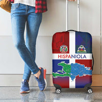 Haiti and Dominican Republic Luggage Cover Hispaniola with Emblems and Flag Style