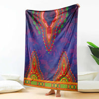 Haiti Choeblack Dashiki Style Blanket Blue Color